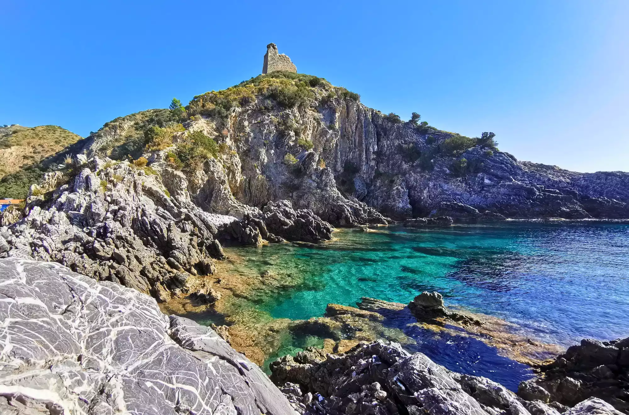 Vista su Baia d'Argento a Ascea Marina in Cilento