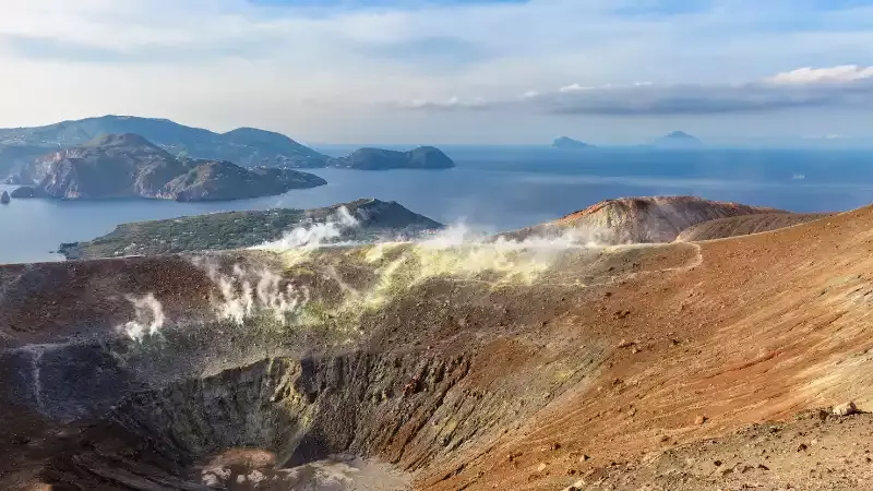Gran Cratere della Fossa sull'Isola di Vulcano
