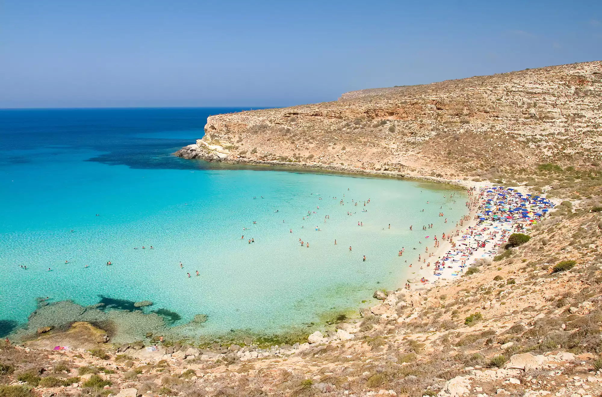vista panoramica di Lampedusa - Isola dei Conigli - Sicilia