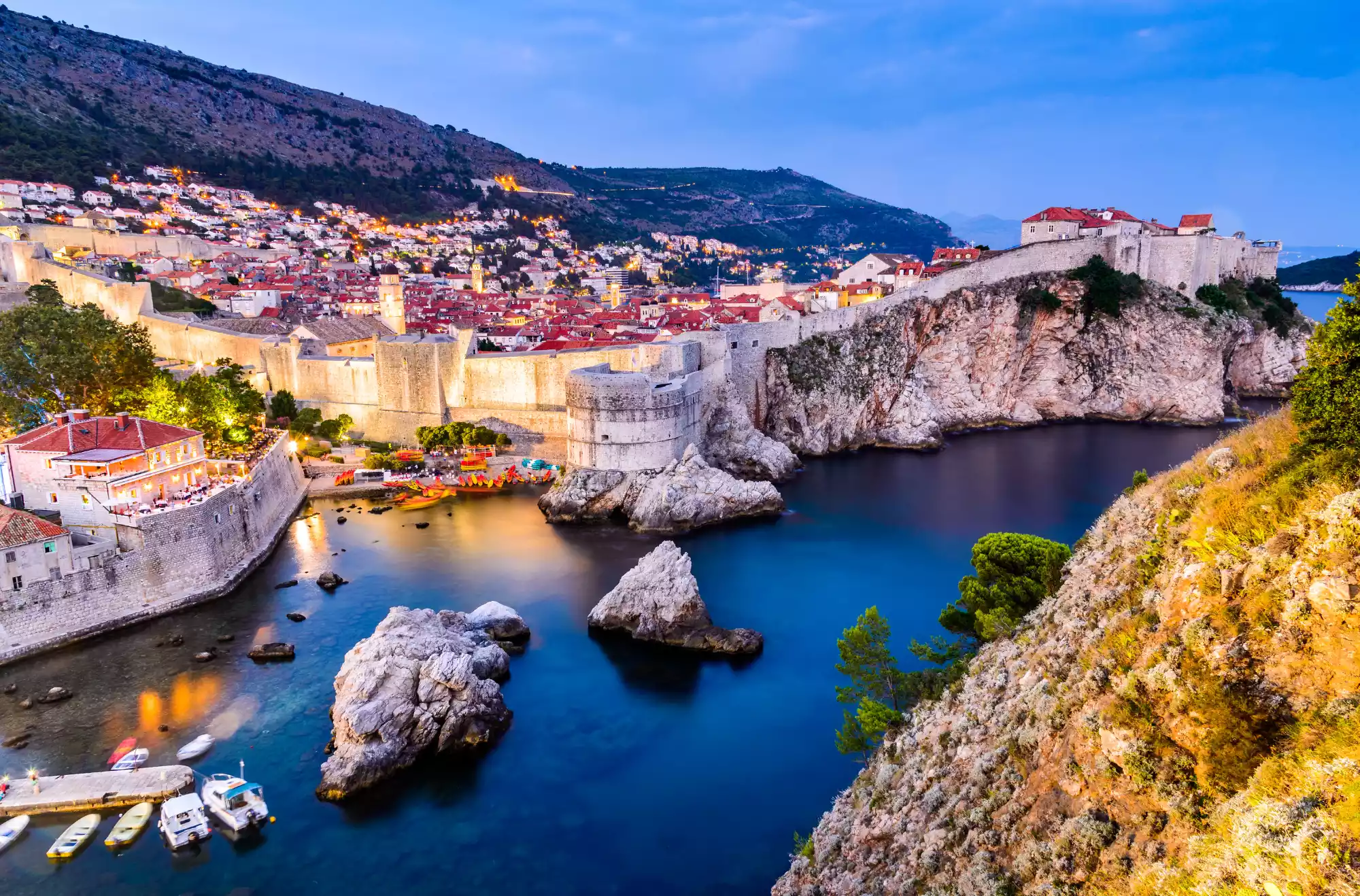 vista panoramica di Dubrovnik Croazia